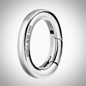 Tiffany & Co Sterling Silver Oval Clasping Link Jump Ring New